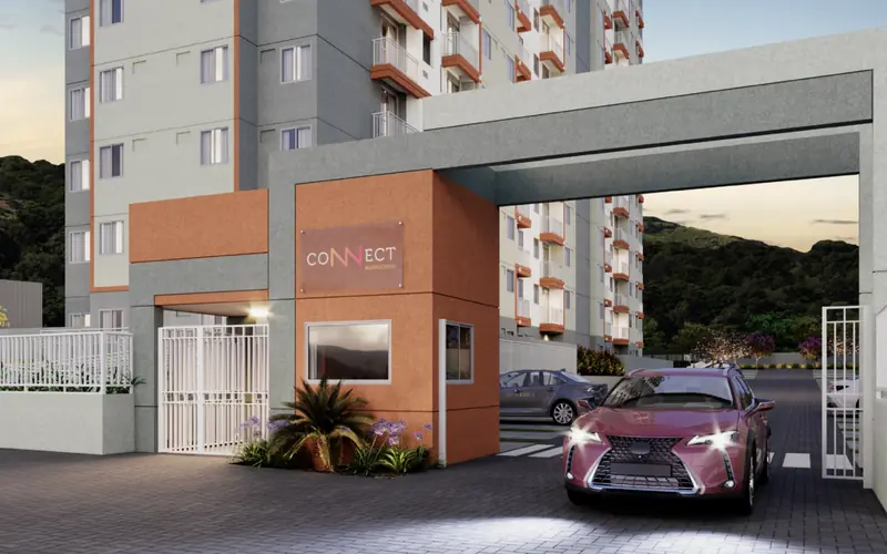 Fachada do empreendimento Connect Bonsucesso, da Cury