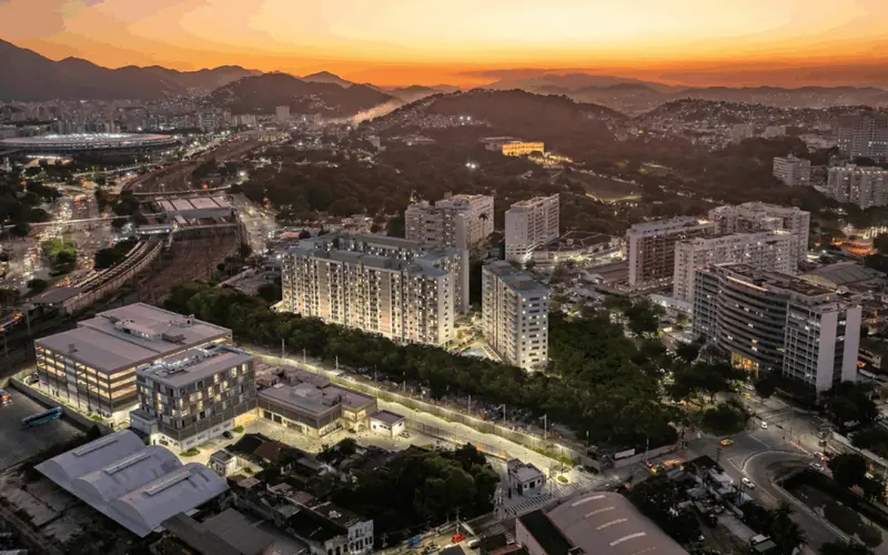 Fachada do empreendimento Residencial Cartola, da Cury