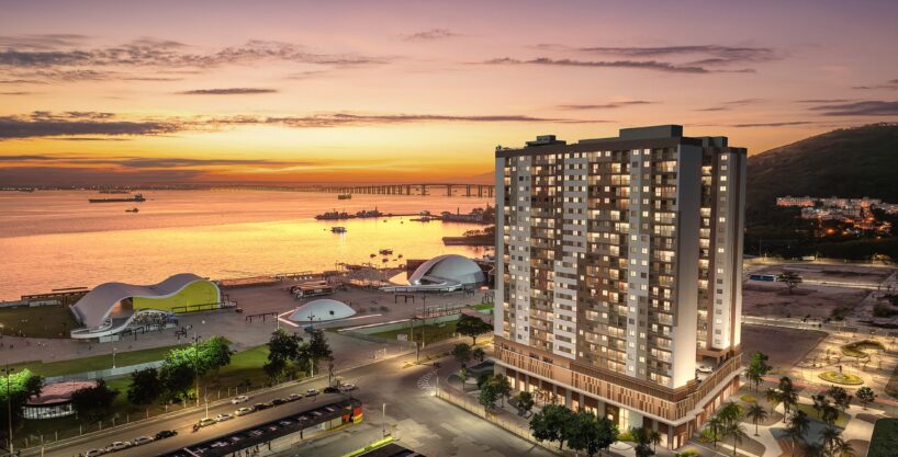 vista aérea lançamento Cury The Pier em Niterói