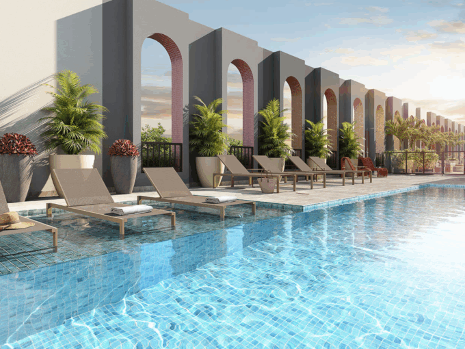 piscina residencial arcos do porto no porto maravilha